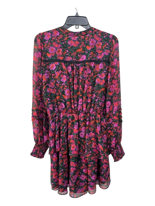 Allison New York Size S Red, Purple & Multi Polyester Elastic Waist Floral Dress Red, Purple & Multi / S