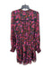 Allison New York Size S Red, Purple & Multi Polyester Elastic Waist Floral Dress Red, Purple & Multi / S