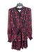 Allison New York Size S Red, Purple & Multi Polyester Elastic Waist Floral Dress Red, Purple & Multi / S