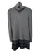 Theory Size M Gray Cashmere Drop Waist Plaid Long Sleeve Turtleneck Dress Gray / M