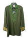 STS Sail to Sable Size M Green Polyester Velvet Tunic Long Sleeve Dress Green / M