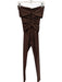 Ronny Kobo Size S Brown Nylon Blend Cut Outs Zip Back Sleeveless Jumpsuit Brown / S