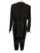 Lavish Alice Size 6 Black Poly Blend Corset Long Sleeve Zip Back Jumpsuit Black / 6