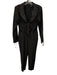 Lavish Alice Size 6 Black Poly Blend Corset Long Sleeve Zip Back Jumpsuit Black / 6