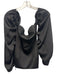 Cult Gaia Size S Black Polyester Off Shoulder Cut Outs Zip Back Satin Top Black / S