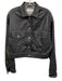 Rag & Bone Size M Black Cotton Blend Coated Button Front Long Sleeve Jacket Black / M