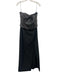 Cinq a Sept Size 8 Black Poly Blend Zip Back Mixed Fabric Long Sleeveless Dress Black / 8