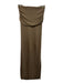 Lovers + Friends Size XS Brown Viscose Blend Off Shoulder Metallic Midi Dress Brown / XS