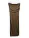 Lovers + Friends Size XS Brown Viscose Blend Off Shoulder Metallic Midi Dress Brown / XS