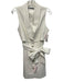Zara Size S White Polyester Tie Belt Button Front Sleeveless Lapels Dress White / S