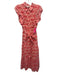 Crown & Ivy Size M Red & Pink Modal Button Front Printed Sleeveless Dress Red & Pink / M