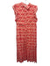 Crown & Ivy Size M Red & Pink Modal Button Front Printed Sleeveless Dress Red & Pink / M