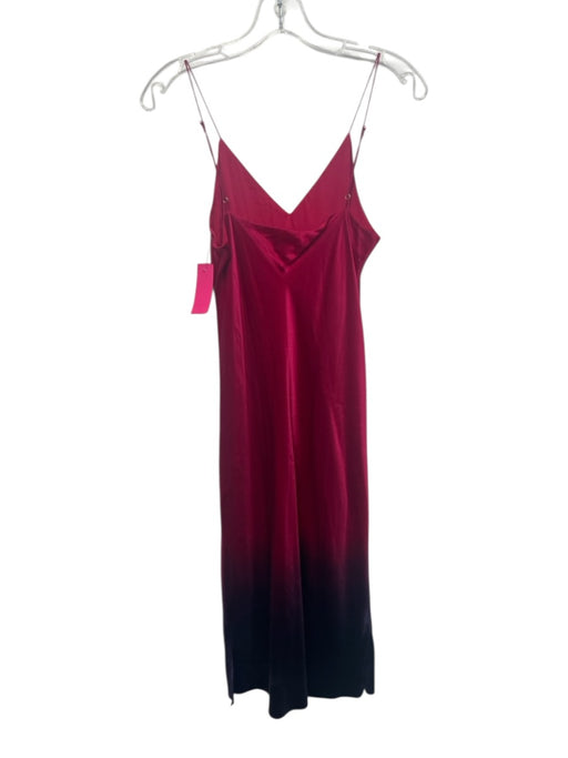 Cami NYC Size XS Pink & Multi Silk Adjustable Strap V Neck Satin Ombre Dress Pink & Multi / XS