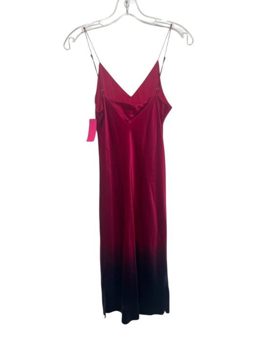 Cami NYC Size XS Pink & Multi Silk Adjustable Strap V Neck Satin Ombre Dress Pink & Multi / XS