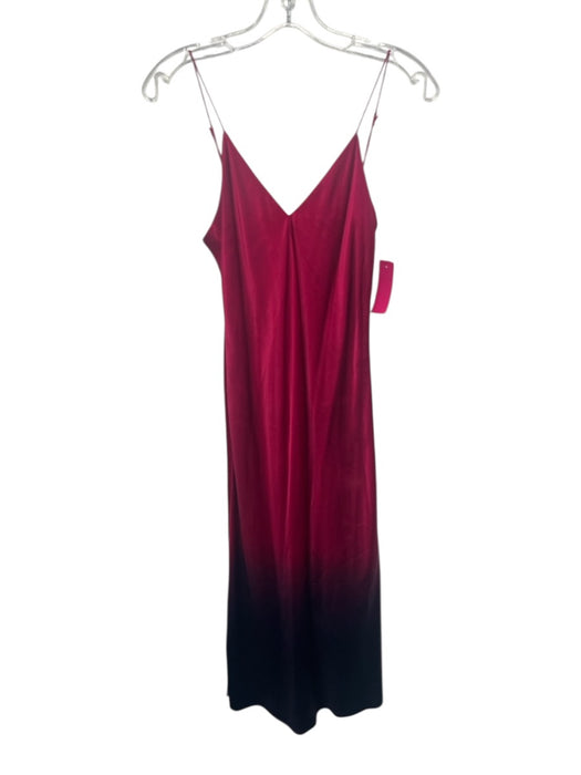Cami NYC Size XS Pink & Multi Silk Adjustable Strap V Neck Satin Ombre Dress Pink & Multi / XS