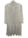 The Shirt Size S White Cotton Blend Button Front Mini Collared Dress White / S
