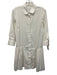 The Shirt Size S White Cotton Blend Button Front Mini Collared Dress White / S