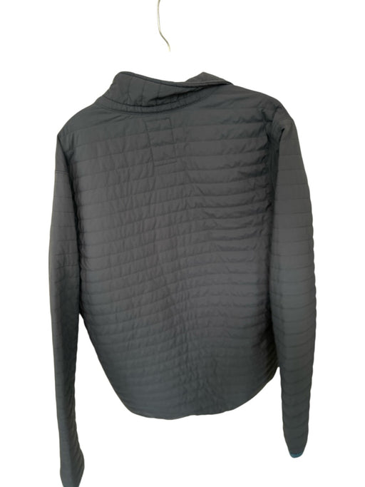 Relwen Size M Navy & Gray Nylon Blend Quilted Quarter Zip Athletic Men's Jacket Navy & Gray / M