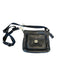 Coach Black & Silver Leather Crossbody SHW Bag Black & Silver / S