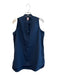 Ann Mashburn Size Medium Navy Cotton Sleeveless Half Button stand collar Dress Navy / Medium