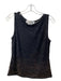 Carlisle Size 4 Black & Bronze Nylon Blend Sleeveless Round Neck Mesh Beaded Top Black & Bronze / 4