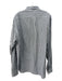 Billy Reid Size 17.5 Gray & Blue Cotton Plaid Spread Collar Long Sleeve Shirt 17.5