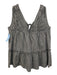 Derek Lam 10 Crosby Size 4 White & Black Cotton Gingham V Neck Sleeveless Top White & Black / 4