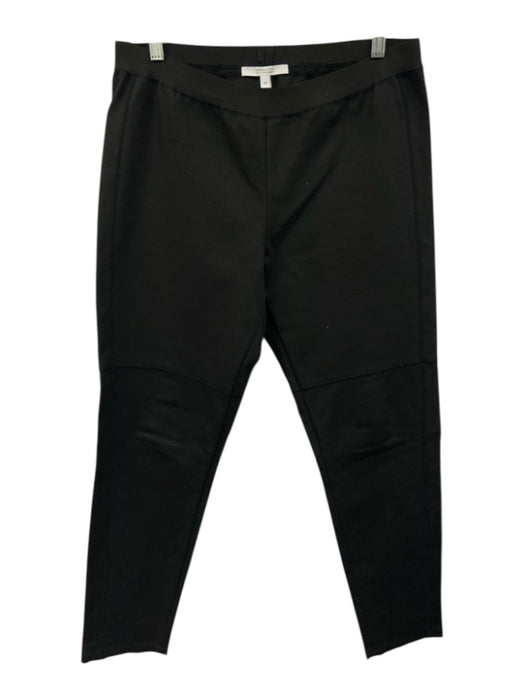 Derek Lam 10 Crosby Size 10 Black Cotton Blend Elastic Waist Slim Fit Pants Black / 10