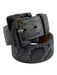 Streets Ahead Dark Gray & Gray Leather Snake Embossed Buckle Belts Dark Gray & Gray / S