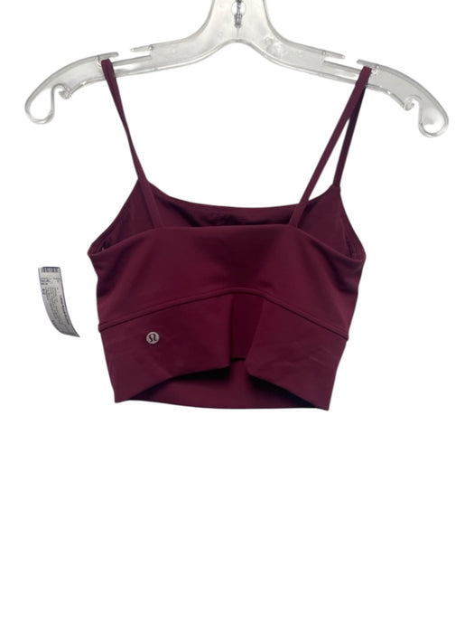 Lululemon Size 4/2 Burgundy Red Missing Fabric Tag Spaghetti Strap Athletic Set Burgundy Red / 4/2
