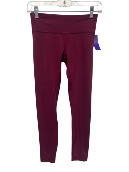 Lululemon Size 4/2 Burgundy Red Missing Fabric Tag Spaghetti Strap Athletic Set Burgundy Red / 4/2