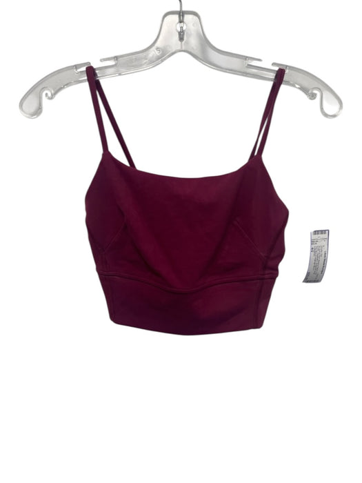 Lululemon Size 4/2 Burgundy Red Missing Fabric Tag Spaghetti Strap Athletic Set Burgundy Red / 4/2