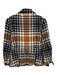 L.A.M.B. Size 4 Black, Brown, White Wool Plaid Blazer Zip Up Color Block Jacket Black, Brown, White / 4