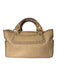 Celine Tan Leather Perforated Top Handles Bag Tan