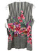 Tuckernuck Size 6 Black, Cream & Multi Polyester Sleeveless Stripes Floral Dress Black, Cream & Multi / 6