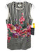Tuckernuck Size 6 Black, Cream & Multi Polyester Sleeveless Stripes Floral Dress Black, Cream & Multi / 6