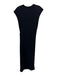 Daily Practice Size XXS Black Cotton Sleeveless Crew Neck Waist tie Maxi Dress Black / XXS