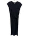 Daily Practice Size XXS Black Cotton Sleeveless Crew Neck Waist tie Maxi Dress Black / XXS