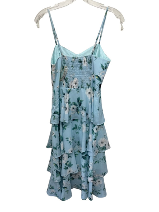 Yumi Kim Size S Light Blue, Green & Multi Polyester Spaghetti Strap Floral Dress Light Blue, Green & Multi / S