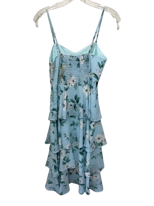 Yumi Kim Size S Light Blue, Green & Multi Polyester Spaghetti Strap Floral Dress Light Blue, Green & Multi / S