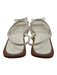 Coconuts Shoe Size 9 Cream Mesh Faux Leather Square Toe Bow sling back Sandals Cream / 9