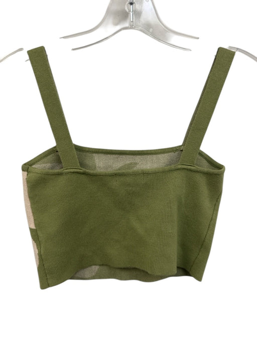 Celandine Size XS Sage Green & White Viscose & Nylon Elastic Waist Skirt Set Sage Green & White / XS
