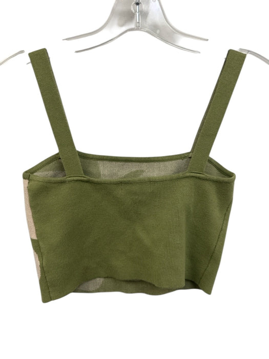 Celandine Size XS Sage Green & White Viscose & Nylon Elastic Waist Skirt Set Sage Green & White / XS