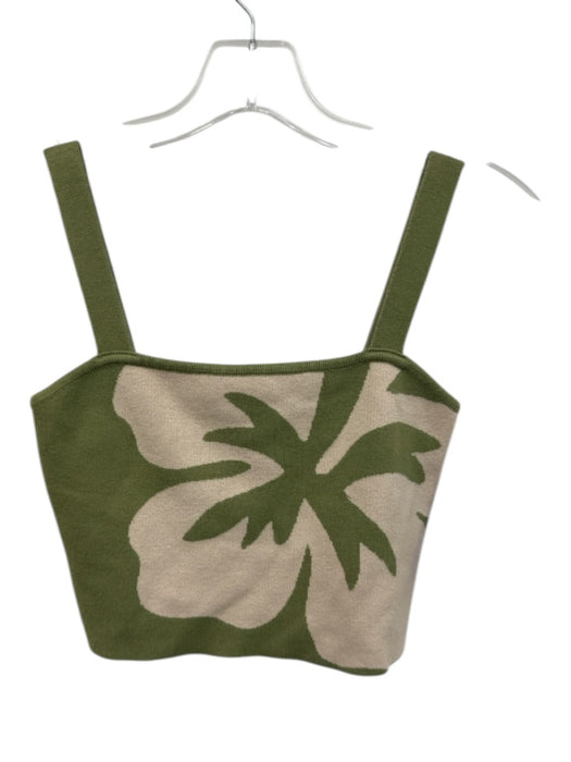 Celandine Size XS Sage Green & White Viscose & Nylon Elastic Waist Skirt Set Sage Green & White / XS