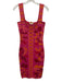 Farm Rio Size S Pink & Orange Viscose & Polyester Sleeveless Knit Midi Dress Pink & Orange / S