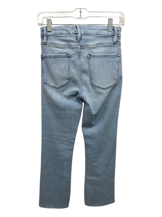 Frame Size 26 Light Wash Cotton Denim High Rise Zip Fly Frayed Hem Jeans Light Wash / 26