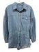 We The Free Size S Light Wash Cotton Denim Long Sleeve Button Front Short Romper Light Wash / S