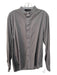 Steven Alan Size L Gray Cotton Blend Solid No Collar Men's Long Sleeve Shirt L