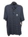 RLX Size M Navy & White Synthetic Striped Polo Men's Short Sleeve M