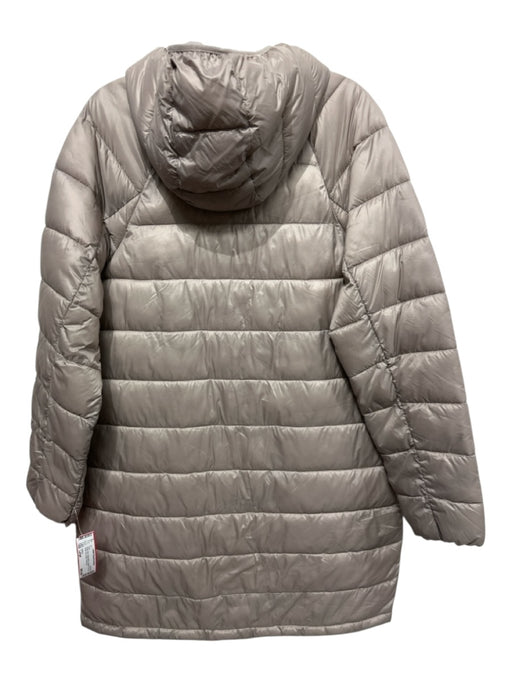 Athleta Size Large Dusty Pink Nylon Blend Quilted Zip Up Hood Full Length Coat Dusty Pink / Large